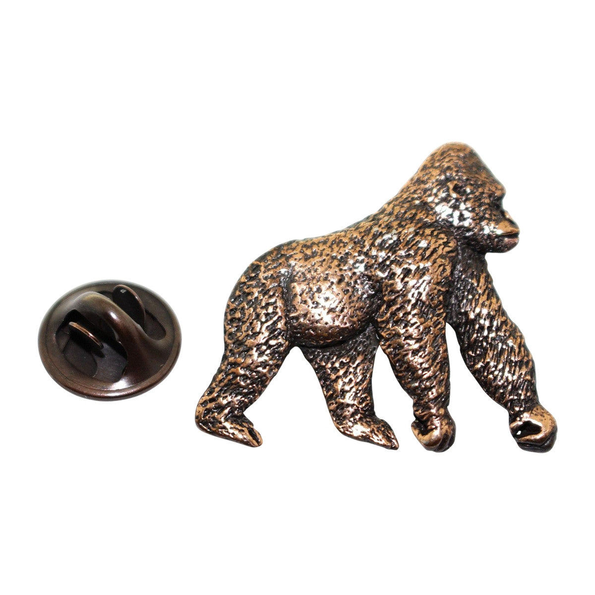 Gorilla Pin ~ Antiqued Copper ~ Lapel Pin ~ Sarah's Treats & Treasures